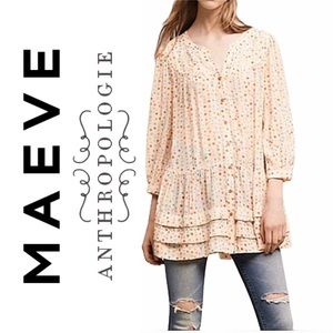 💖 Maeve Geometric Shapes Button Down Tunic/Top